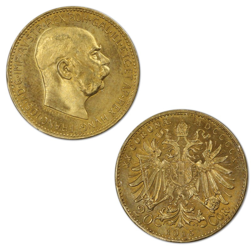 Austria 1915 Gold 20 Corona UNC