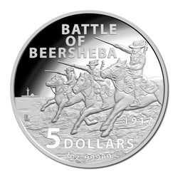 $5 2017 Battle of Beersheba 1oz Silver Proof