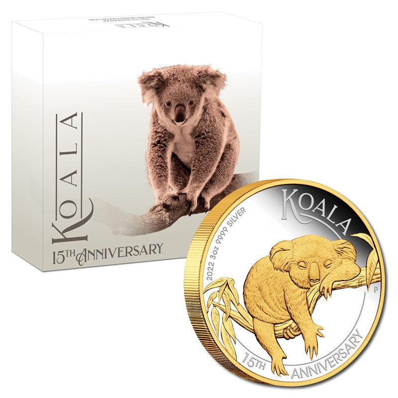 2022 Koala 15th Anniversary Gilded 3oz Silver Proof