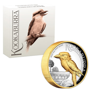 2022 Kookaburra 2oz Silver Proof High Relief Gilded