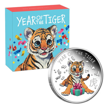 Tuvalu 2022 Baby Tiger 1/2oz Silver Proof