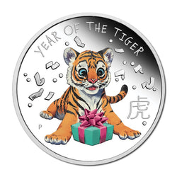 Tuvalu 2022 Baby Tiger 1/2oz Silver Proof