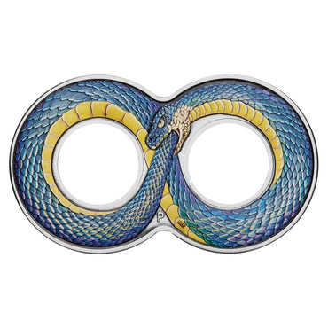 2022 Ouroboros 2oz Silver Antiqued Coloured Coin