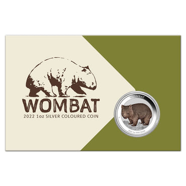 2022 Wombat 1oz Silver Coloured in Card