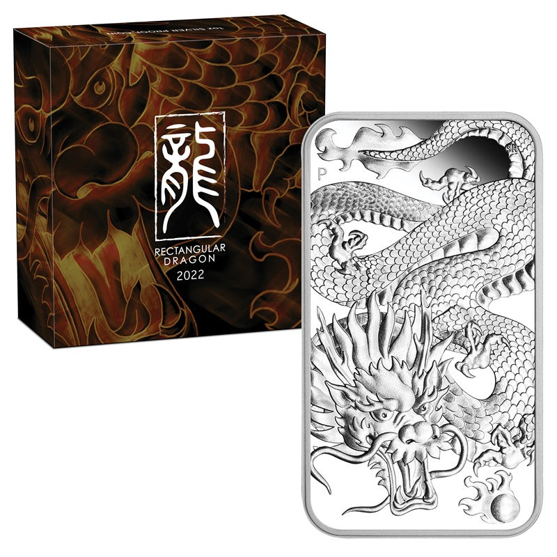 2022 Dragon Rectangular 1oz Silver Proof