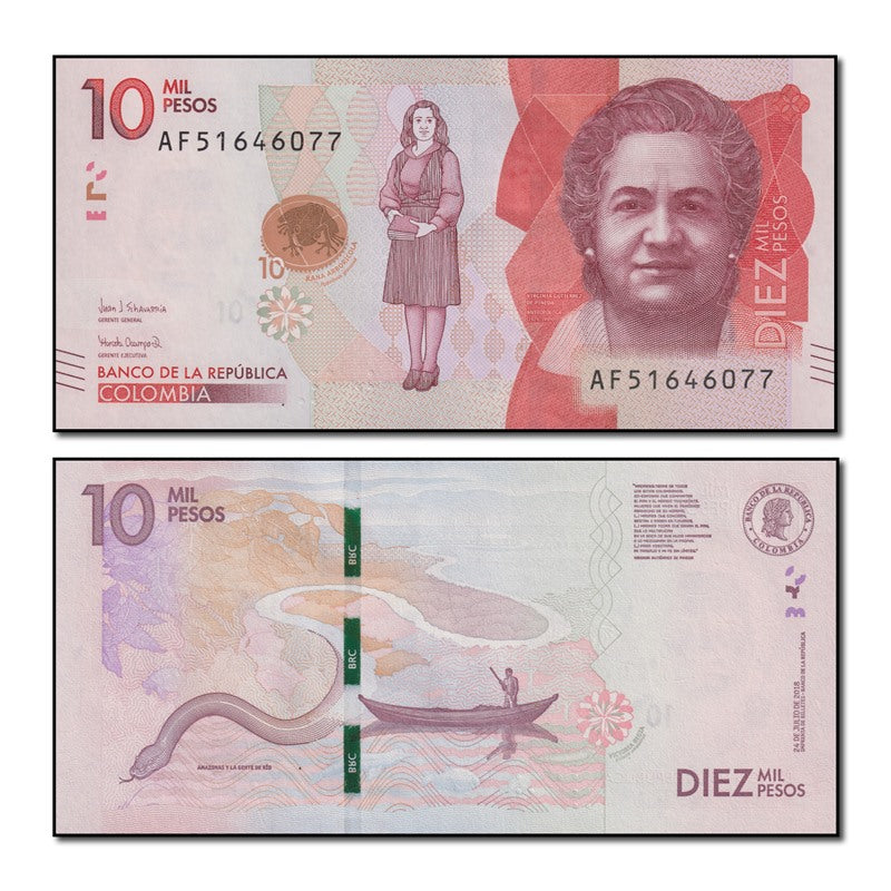 Colombia 2018 10,000 Pesos P.460d CFU