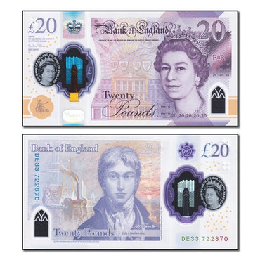 Great Britain 2018 20 Pounds P.396 CFU J. Turner