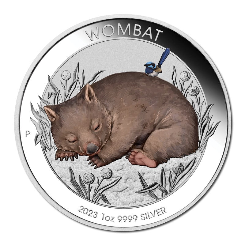 2023 Wombat 1oz Silver Coloured in Card