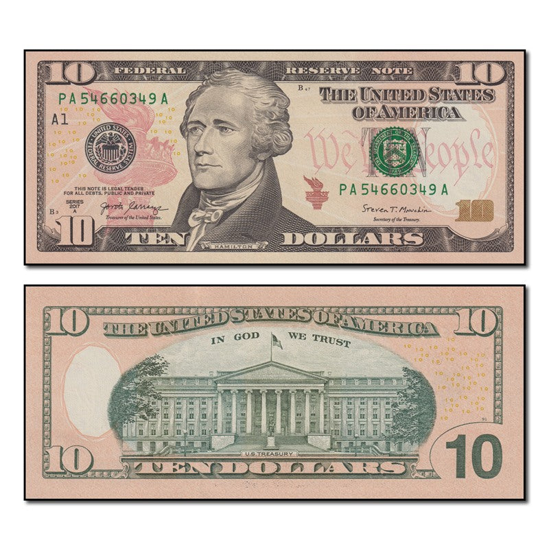 United States of America (USA) 2017a 10 Dollars P.545ba CFU
