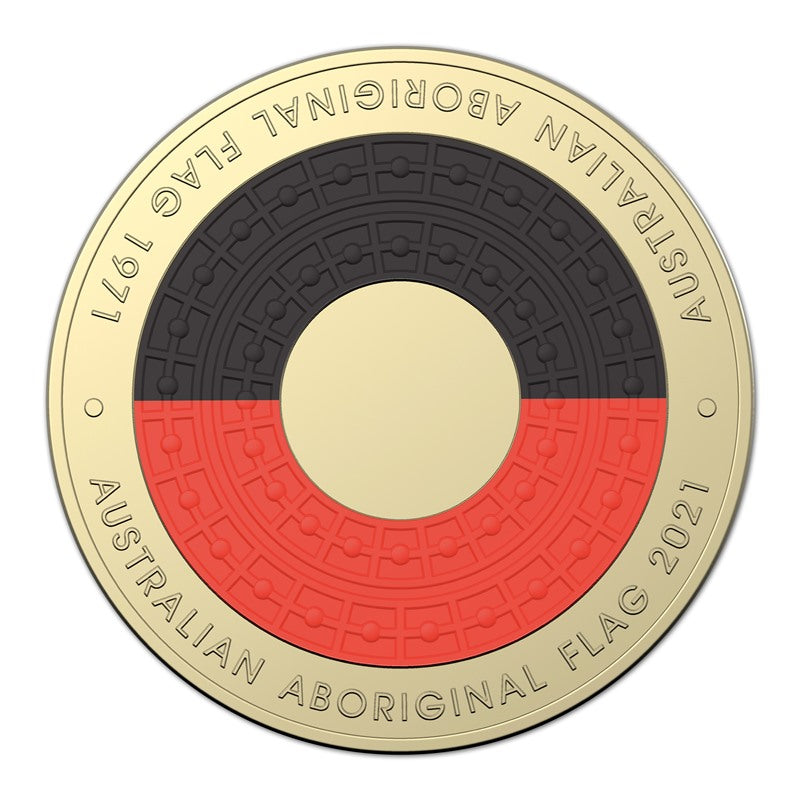 $2 2021 Aboriginal Flag Coloured UNC