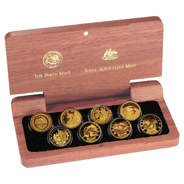 $100 2000 Sydney Olympics 8 Coin Gold Proof Set Signed by Mr Stuart Devlin
