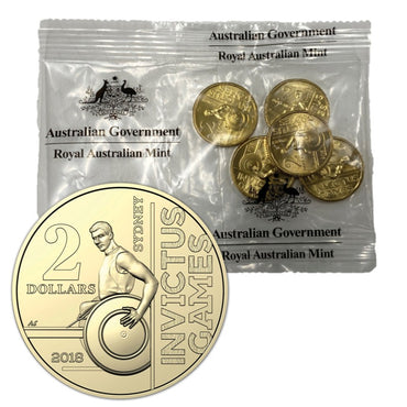 $2 2018 Invictus Games RAM Bag of 5 Coins UNC