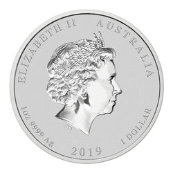 2019 Year of the Pig 1oz 99.99% Silver UNC