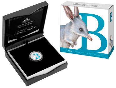 $1 2016 Coloured 'B' Alphabet Silver Coin