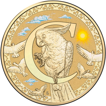 $1 2016 Coloured 'C' Alphabet Al-Bronze Coin
