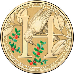 $1 2016 Coloured 'H' Alphabet Al-Bronze Coin