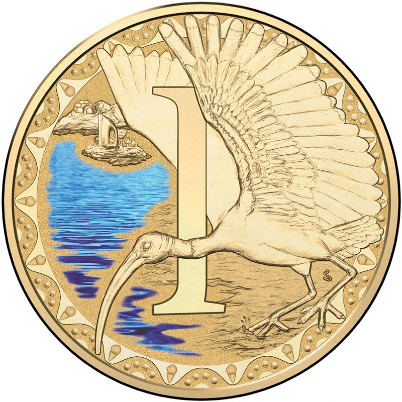 $1 2016 Coloured 'I' Alphabet Al-Bronze Coin