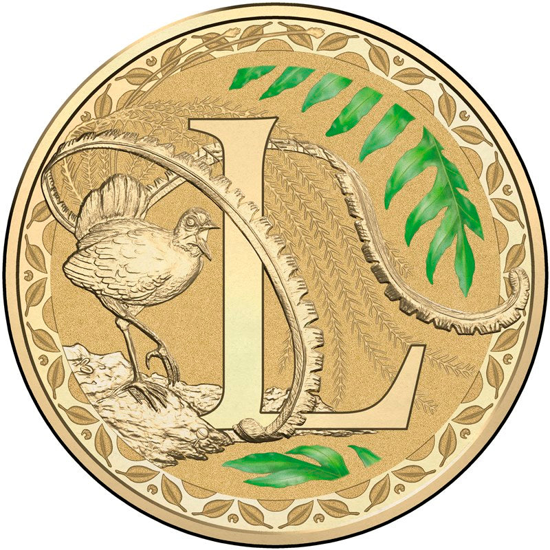 $1 2016 Coloured 'L' Alphabet Al-Bronze Coin