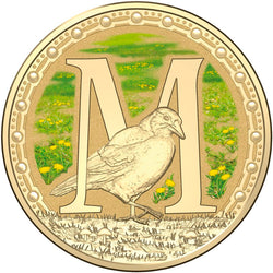 $1 2016 Coloured 'M' Alphabet Al-Bronze Coin