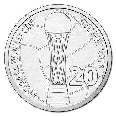 20c 2015 Netball World Cup Carded UNC