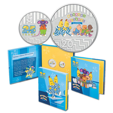 2017 Bananas in Pyjamas 25th Anniversary 2 Coin Set | 2017 Bananas in Pyjamas 25th Anniversary 5 Cent | 2017 Bananas in Pyjamas 25th Anniversary 20 Cent