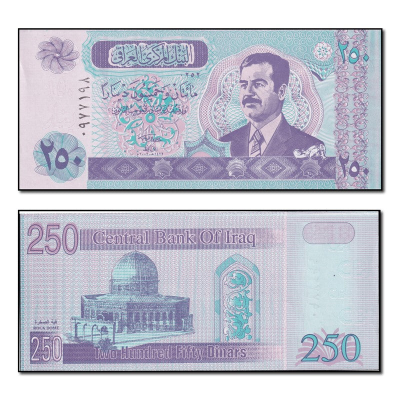 Iraq 2002 250 Dinars P.88 CFU