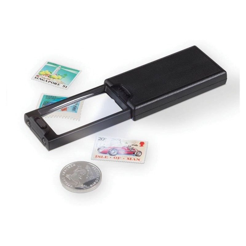 Magnification Call Out LED Pull-Out Magnifier With 2.5x And 45x Magnification, Black – M.R ...