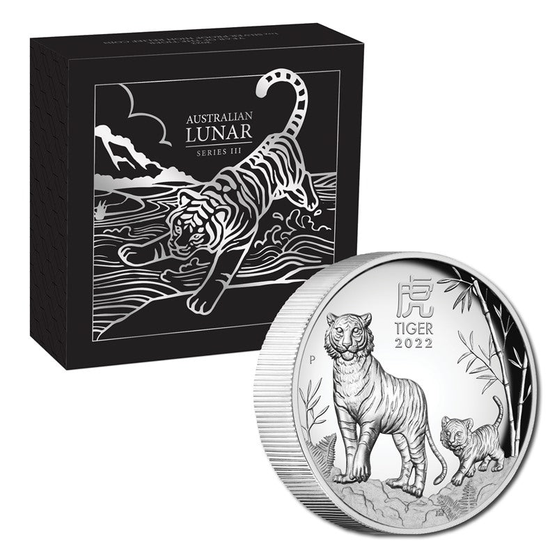 2022 Year of the Tiger High Relief 1oz Silver Proof