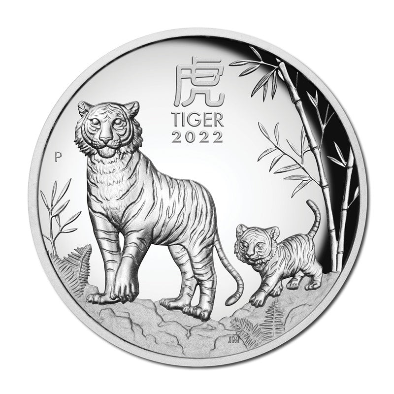 2022 Year of the Tiger High Relief 1oz Silver Proof