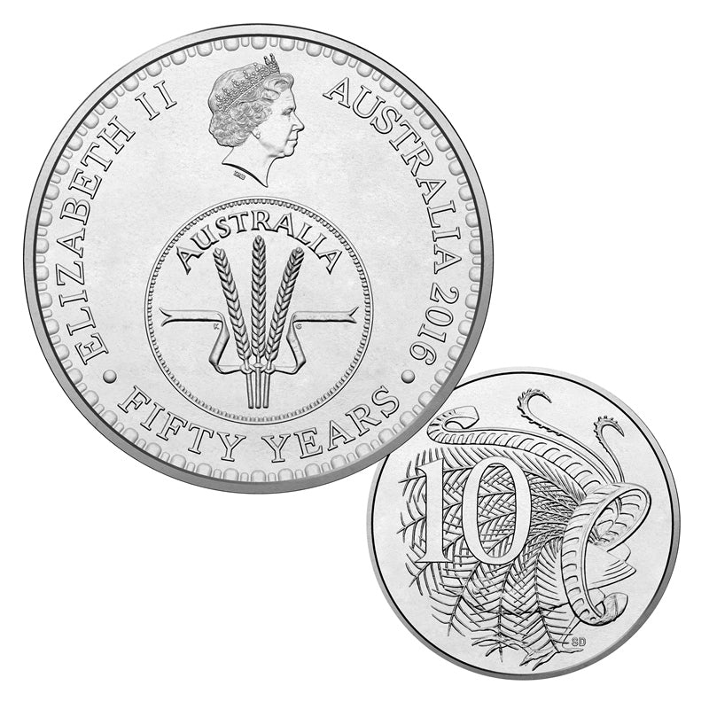 10c 2016 50th Anniversary Decimal Currency MINT ROLL