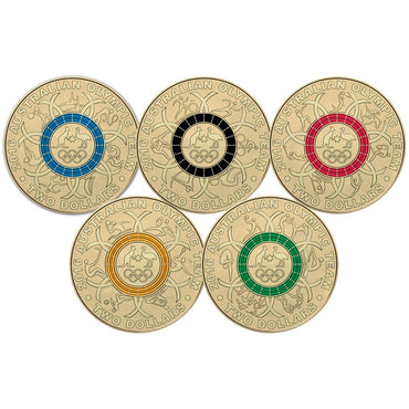 $2 Olympic Team Coloured Coin Collection | $2 Olympic Team Coloured Coin Collection folder
