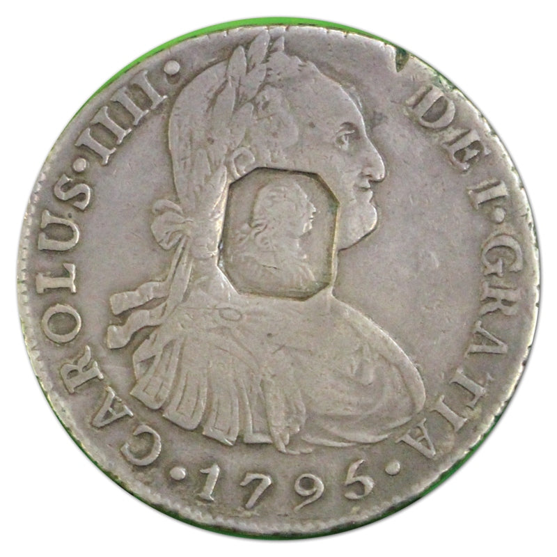 Great Britain (1804) $1 Counterstamp on Charles IIII 1795 IJ 8 Reales S.3766