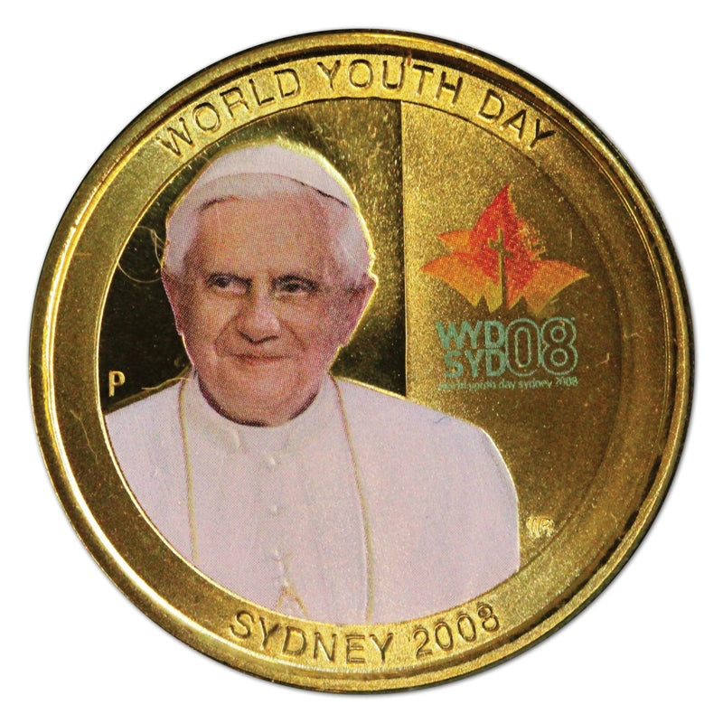 $1 2008 World Youth Day (Pope) Al/Bronze UNC