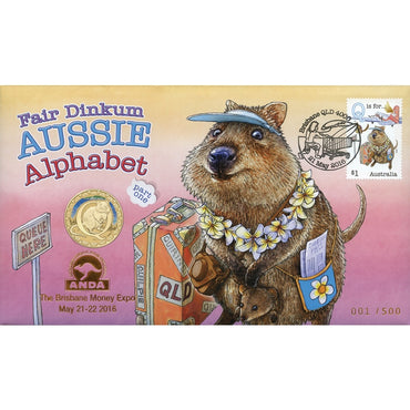 PNC 2016 Aussie Alphabet Letter 'Q' Brisbane ANDA Overprint