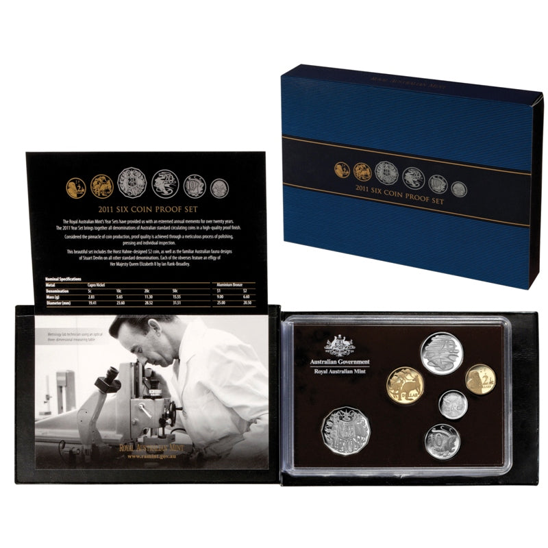 2011 6 Coin Proof Set 2011 - Classic Designs