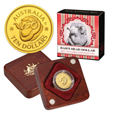 $10 2011 Ram's Head 1/10oz Gold Proof
