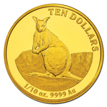 $10 2012 Mareeba Rock Wallaby 1/10oz Gold Proof