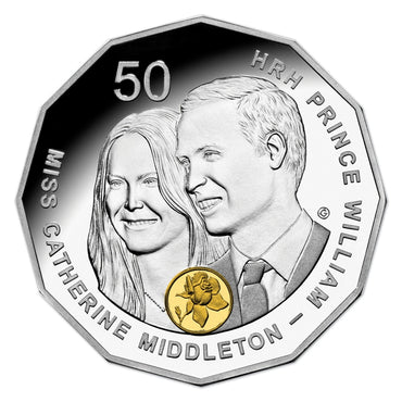 50c 2010/11 Royal Wedding SGP Silver Proof Pair