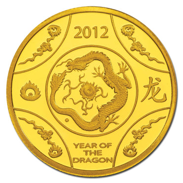 $10 2012 Year of the Dragon 1/10oz Gold Proof