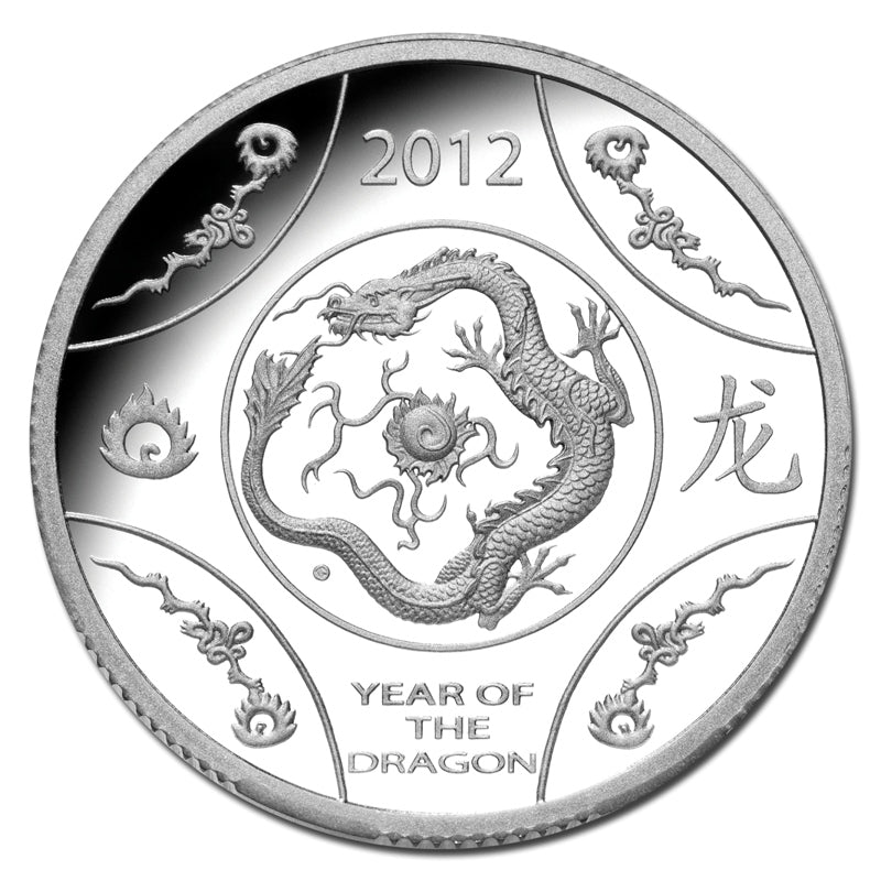 $1 2012 Year of the Dragon Silver Proof