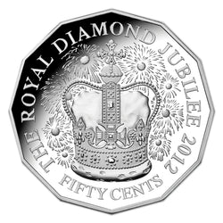 50c 2012 QEII Diamond Jubilee Silver Proof