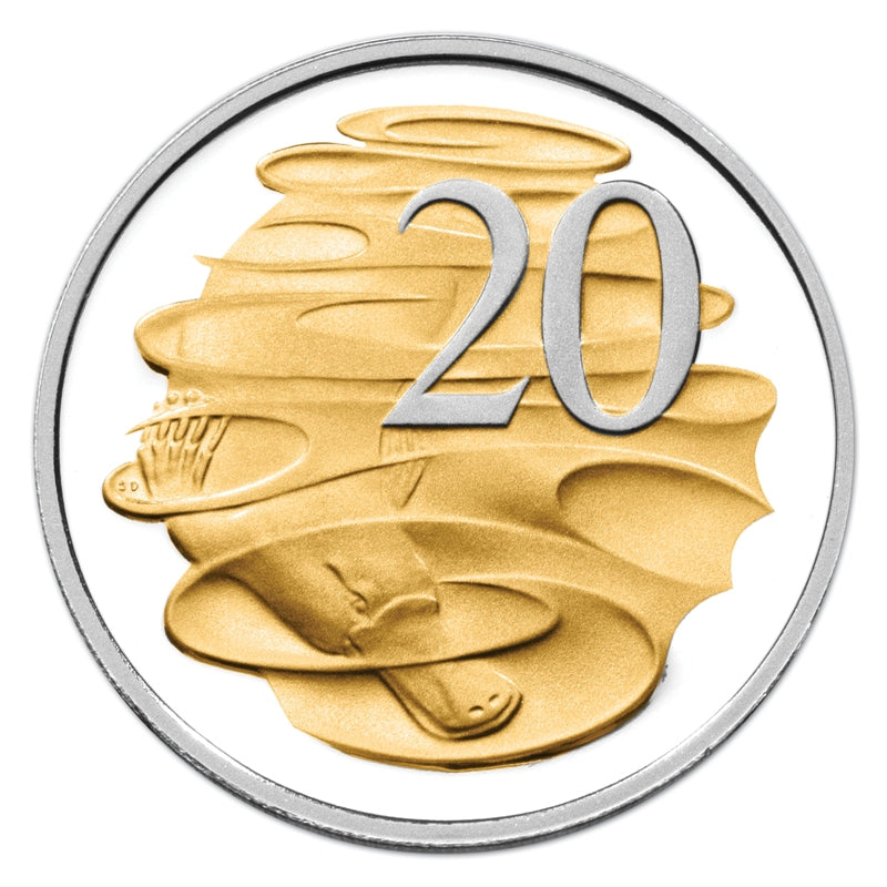 2013 Proof Set - Gold Plated 20c