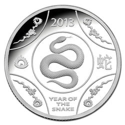 $1 2013 Year of the Snake Silver Proof
