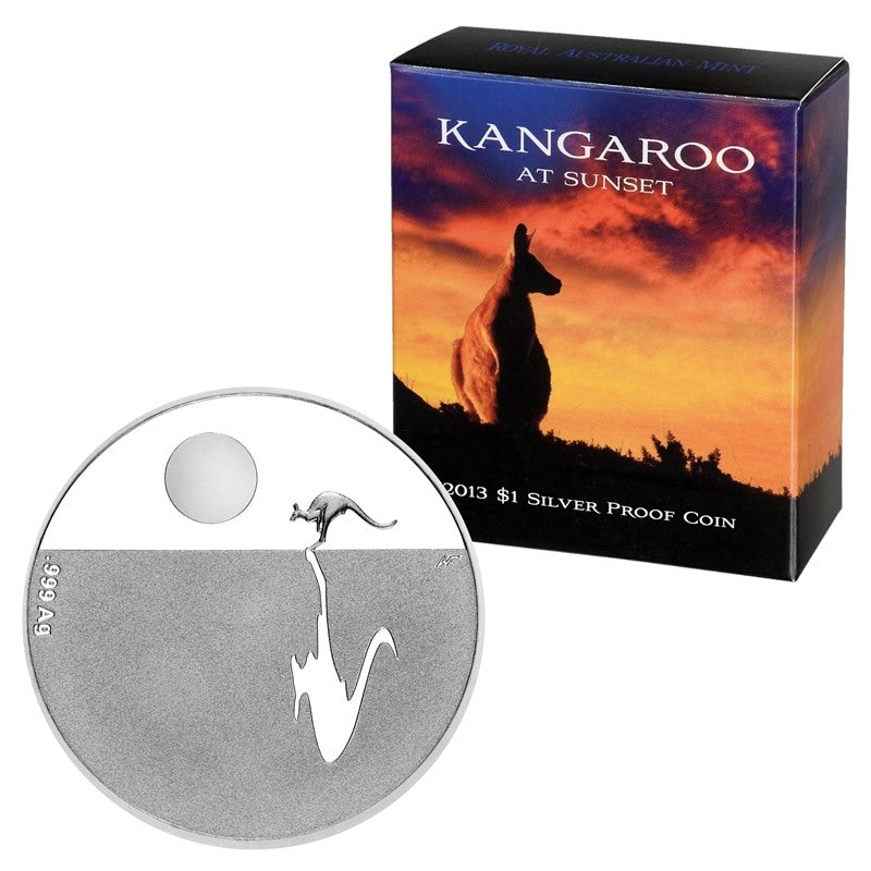$1 2013 Sunset Kangaroo Silver Proof