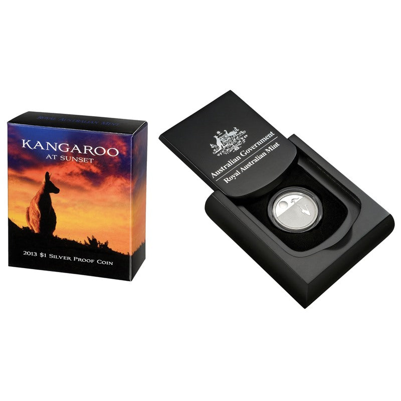 $1 2013 Sunset Kangaroo Silver Proof