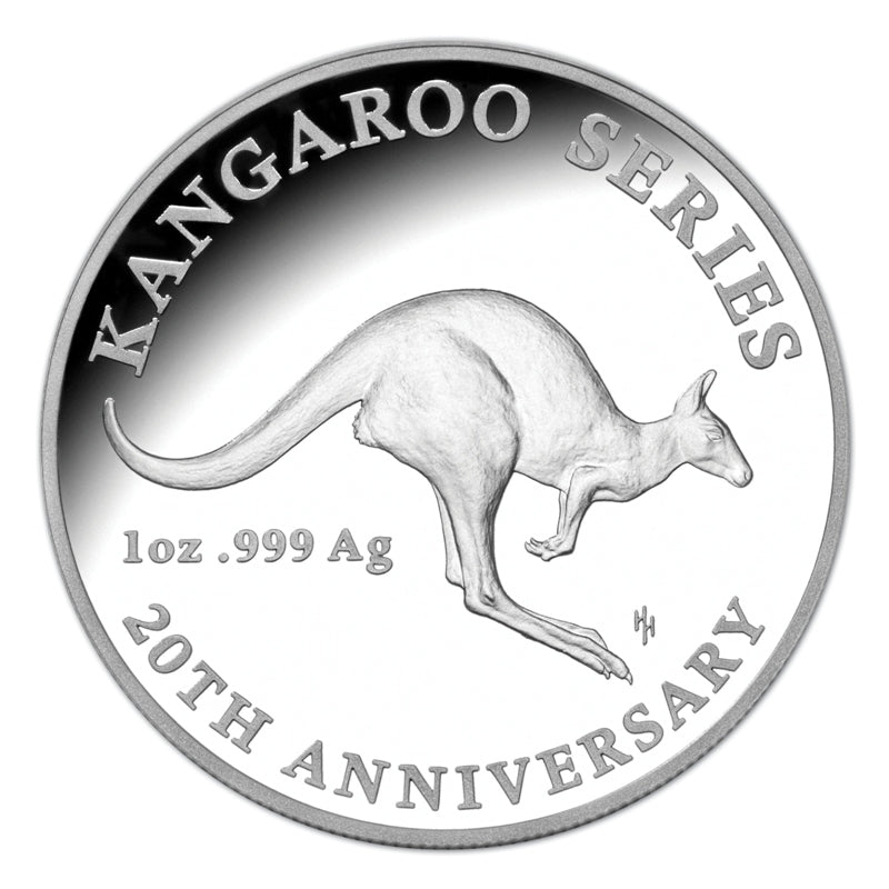 $1 2013 Kangaroo 20th Anniversary 1oz 99.9% Silver Proof
