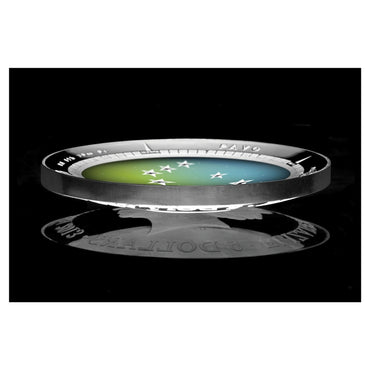 $5 2013 Southern Sky Pavo Domed Shaped Coloured Silver Proof