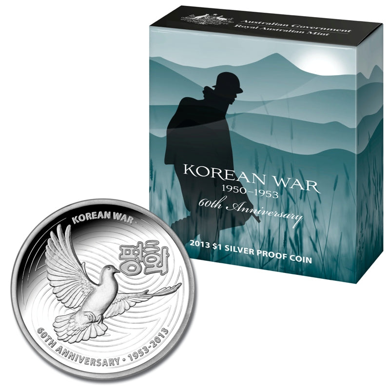 $1 2013 Korean War 60th Anniversary Silver Proof