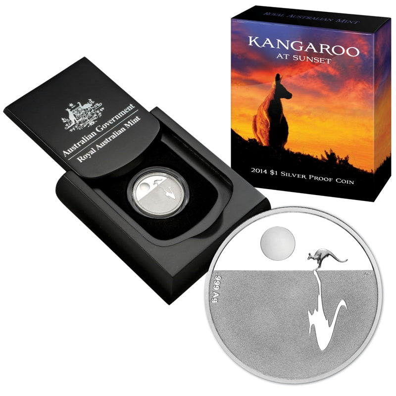 $1 2014 Sunset Kangaroo Silver Proof