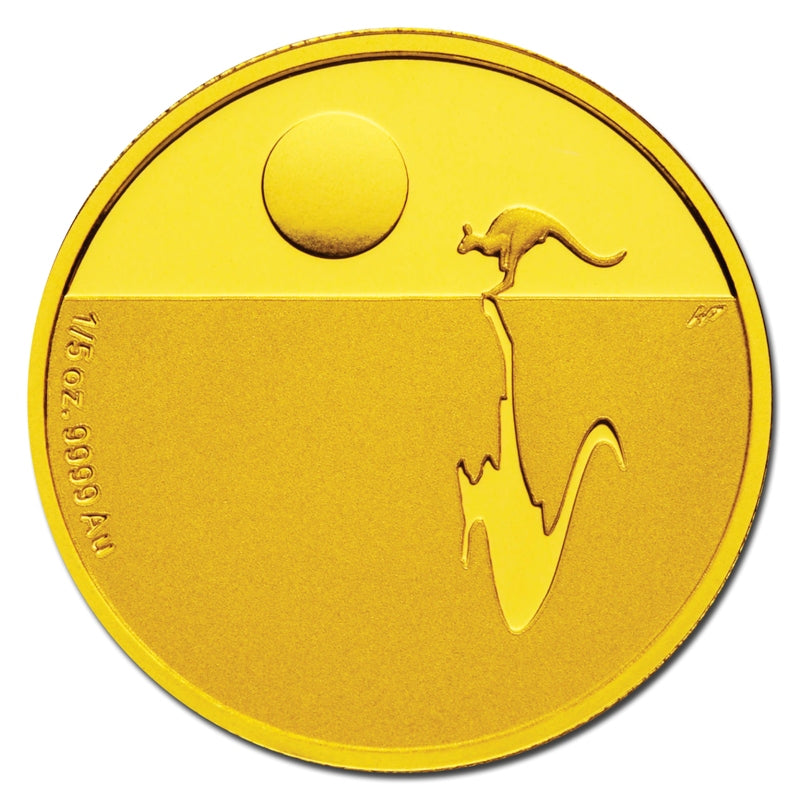 $25 2015 Kangaroo at Sunset Gold Proof